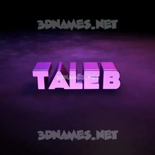 taleb in Big Purple style - 3D name wallpaper taleb in Big Purple style - 3D name wallpaper