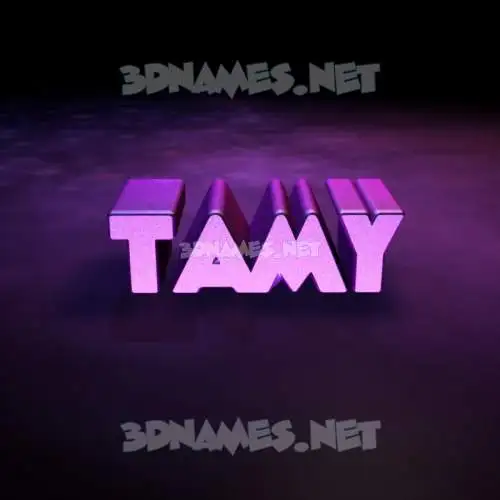 tamy in Big Purple style - 3D name wallpaper