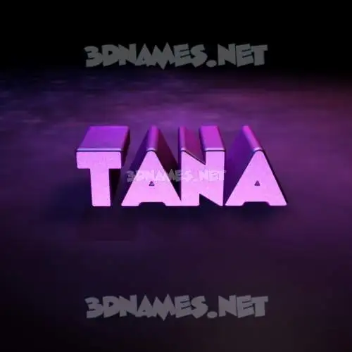 tana in Big Purple style - 3D name wallpaper
