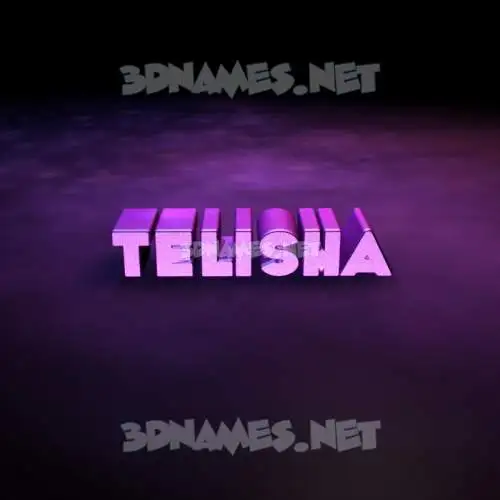 telisha in Big Purple style - 3D name wallpaper