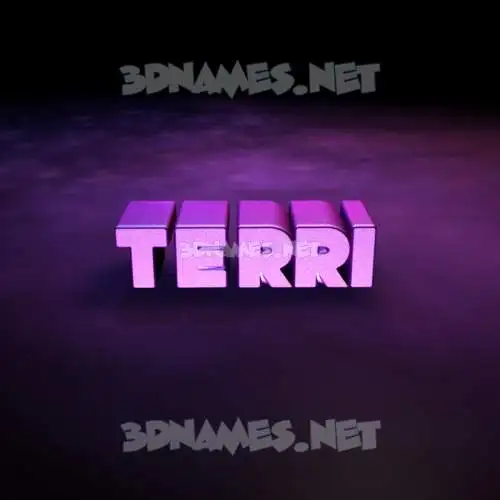 terri in Big Purple style - 3D name wallpaper