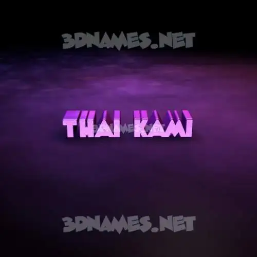 thai kami in Big Purple style - 3D name wallpaper