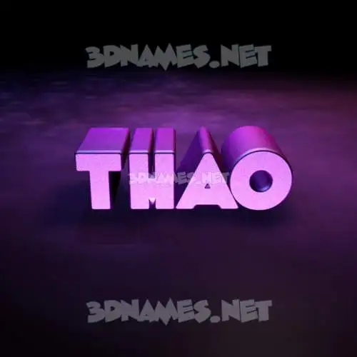 thao in Big Purple style - 3D name wallpaper thao in Big Purple style - 3D name wallpaper