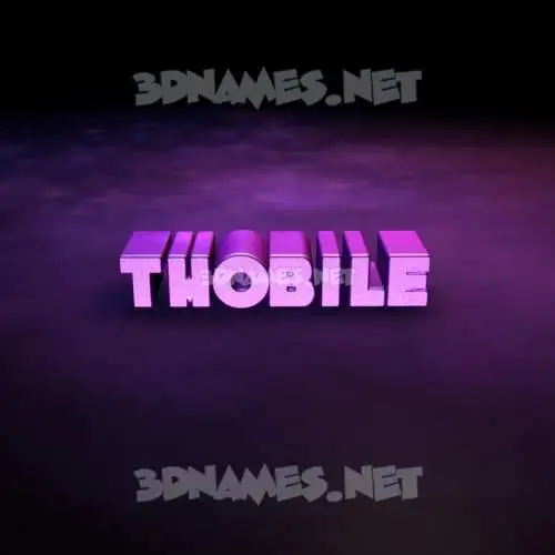 thobile in Big Purple style - 3D name wallpaper