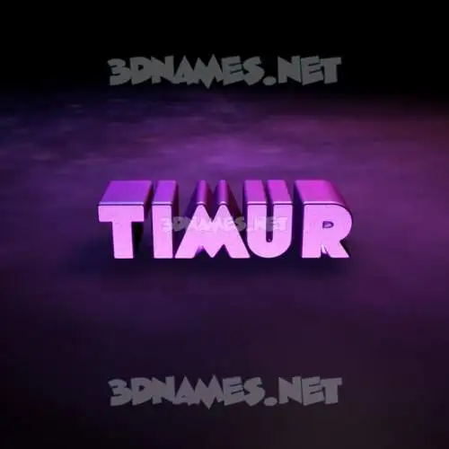 timur in Big Purple style - 3D name wallpaper