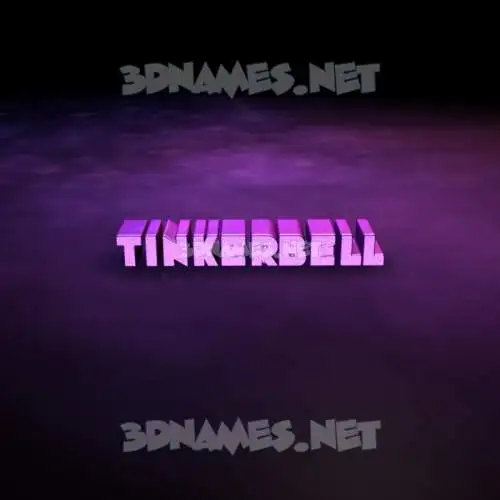 tinkerbell in Big Purple style - 3D name wallpaper