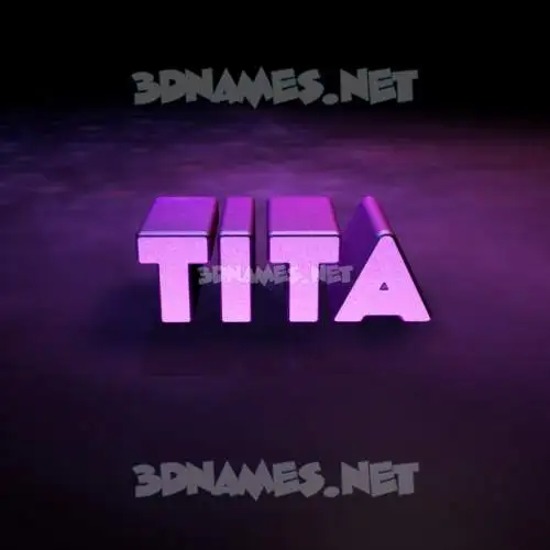 tita in Big Purple style - 3D name wallpaper