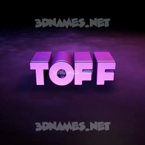 toff in Big Purple style - 3D name wallpaper toff in Big Purple style - 3D name wallpaper