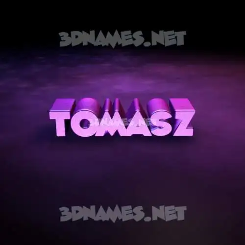 tomasz in Big Purple style - 3D name wallpaper