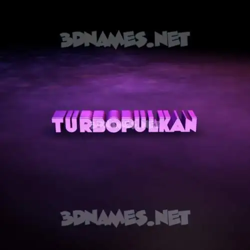 turbopulkan in Big Purple style - 3D name wallpaper
