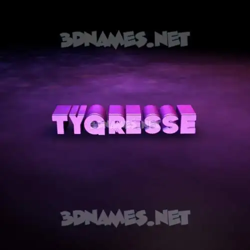 tygresse in Big Purple style - 3D name wallpaper