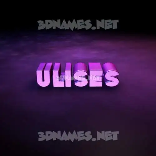 ulises in Big Purple style - 3D name wallpaper