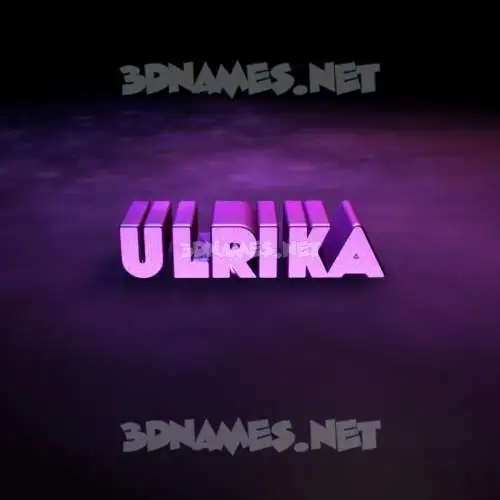 ulrika in Big Purple style - 3D name wallpaper