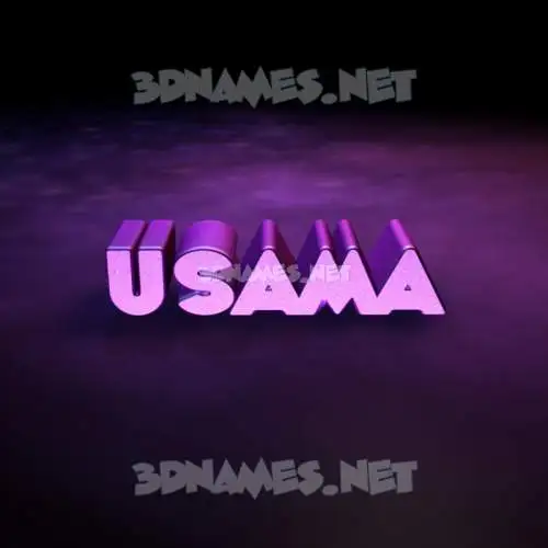 usama in Big Purple style - 3D name wallpaper