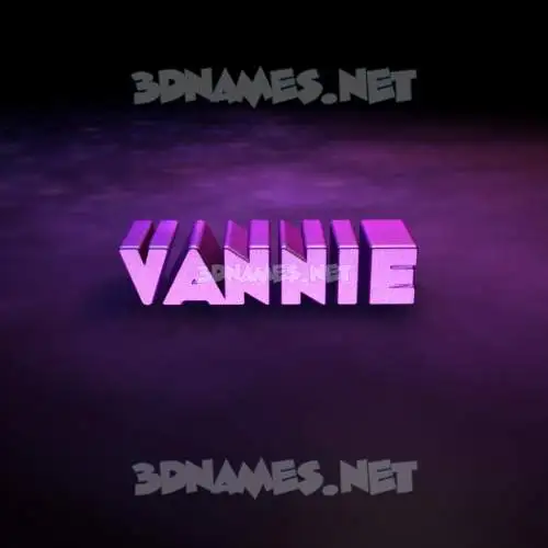 vannie in Big Purple style - 3D name wallpaper