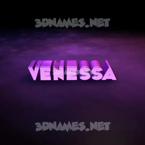venessa in Big Purple style - 3D name wallpaper