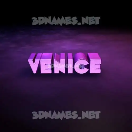 venice in Big Purple style - 3D name wallpaper