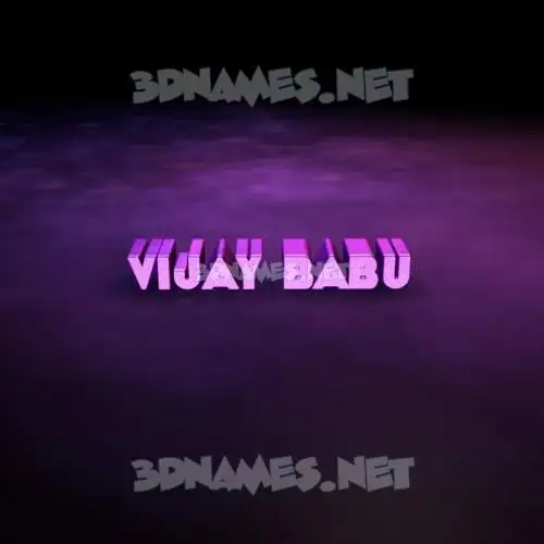 vijay babu in Big Purple style - 3D name wallpaper vijay babu in Big Purple style - 3D name wallpaper