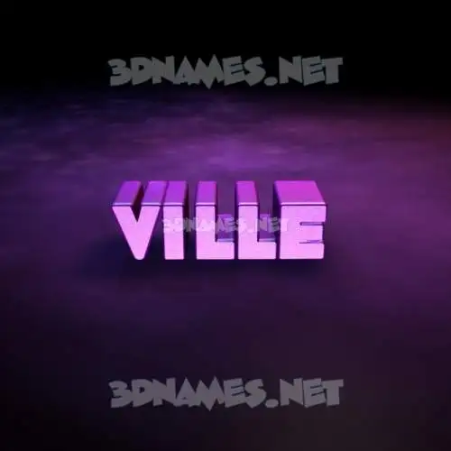ville in Big Purple style - 3D name wallpaper ville in Big Purple style - 3D name wallpaper