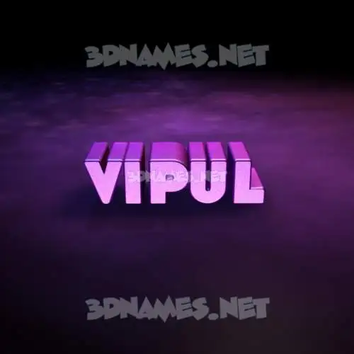 vipul in Big Purple style - 3D name wallpaper
