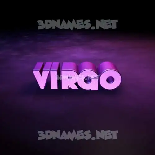 virgo in Big Purple style - 3D name wallpaper