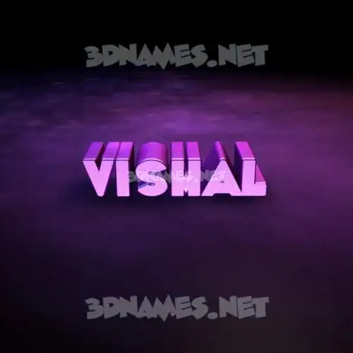vishal in Big Purple style - 3D name wallpaper