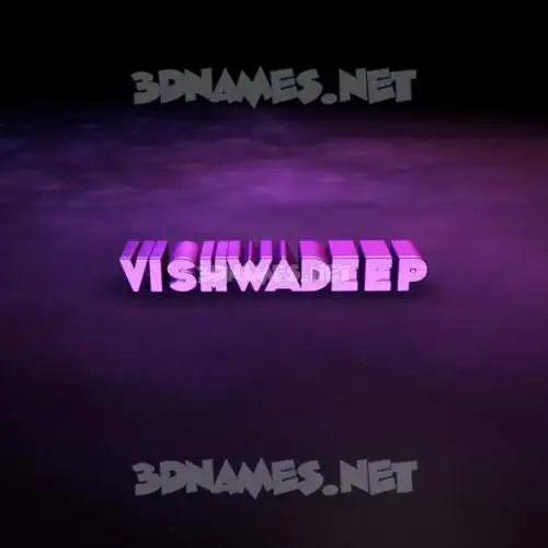 vishwadeep in Big Purple style - 3D name wallpaper