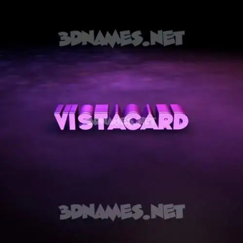 vistacard in Big Purple style - 3D name wallpaper vistacard in Big Purple style - 3D name wallpaper