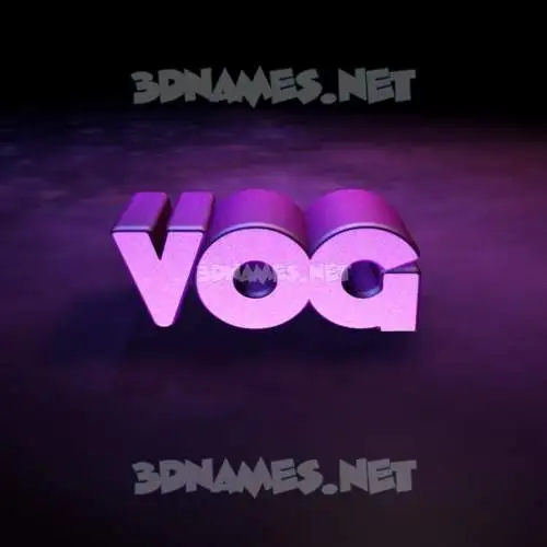 vog in Big Purple style - 3D name wallpaper vog in Big Purple style - 3D name wallpaper