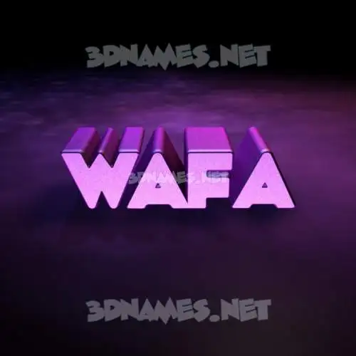 wafa in Big Purple style - 3D name wallpaper wafa in Big Purple style - 3D name wallpaper