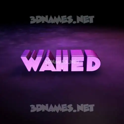 wahed in Big Purple style - 3D name wallpaper wahed in Big Purple style - 3D name wallpaper
