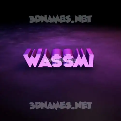wassmi in Big Purple style - 3D name wallpaper wassmi in Big Purple style - 3D name wallpaper