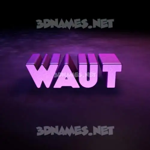waut in Big Purple style - 3D name wallpaper waut in Big Purple style - 3D name wallpaper