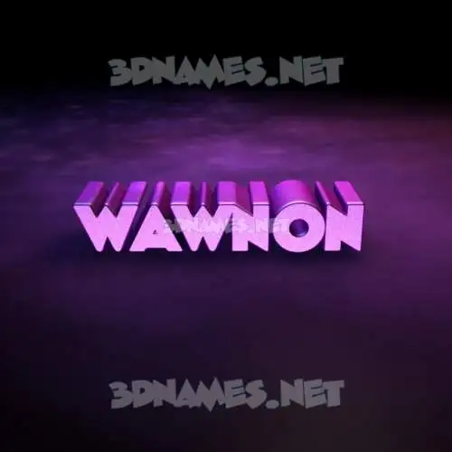 wawnon in Big Purple style - 3D name wallpaper wawnon in Big Purple style - 3D name wallpaper