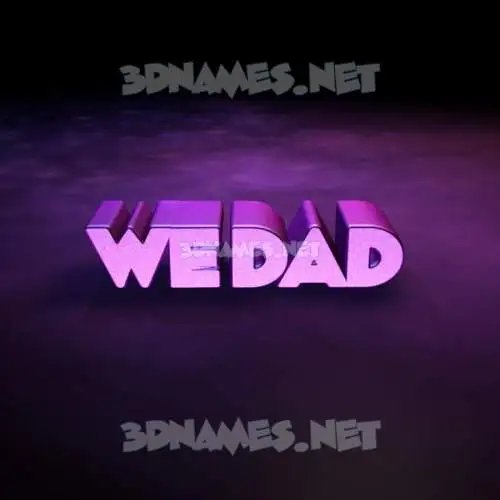 wedad in Big Purple style - 3D name wallpaper