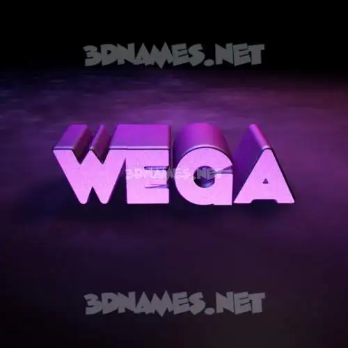wega in Big Purple style - 3D name wallpaper wega in Big Purple style - 3D name wallpaper