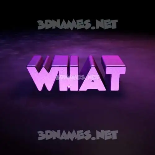 what in Big Purple style - 3D name wallpaper what in Big Purple style - 3D name wallpaper