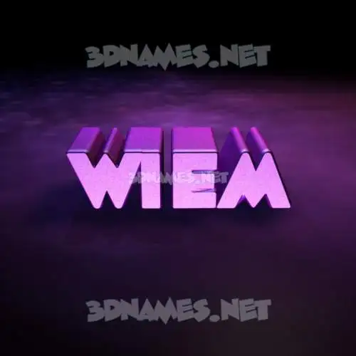wiem in Big Purple style - 3D name wallpaper