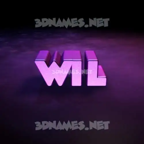 wil in Big Purple style - 3D name wallpaper wil in Big Purple style - 3D name wallpaper