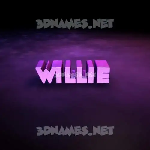 willie in Big Purple style - 3D name wallpaper