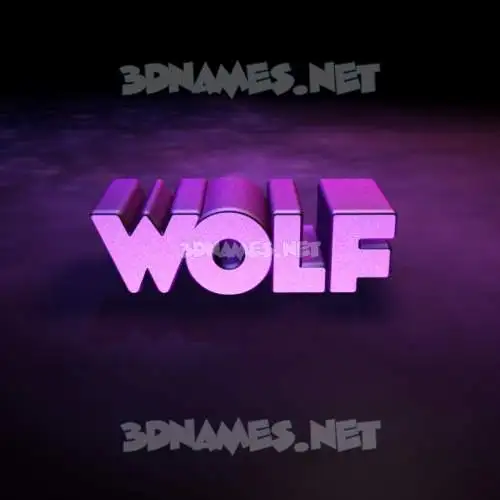 wolf in Big Purple style - 3D name wallpaper wolf in Big Purple style - 3D name wallpaper