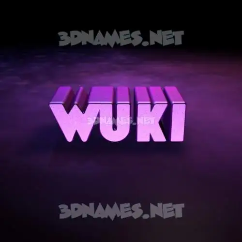 wuki in Big Purple style - 3D name wallpaper