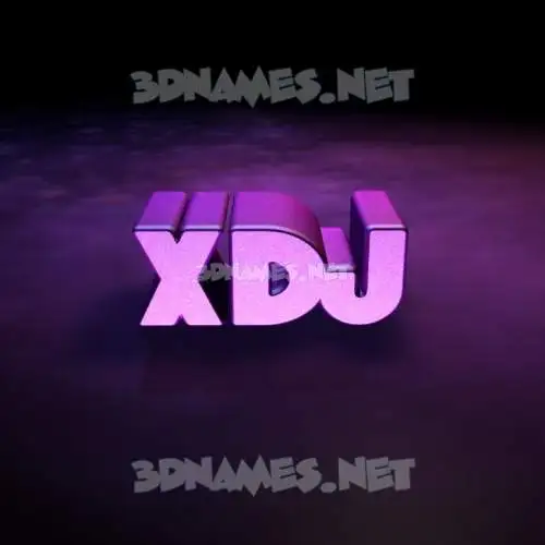 xdj in Big Purple style - 3D name wallpaper xdj in Big Purple style - 3D name wallpaper