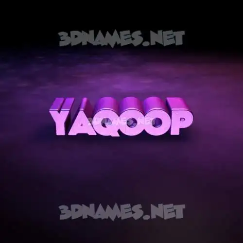 yaqoop in Big Purple style - 3D name wallpaper