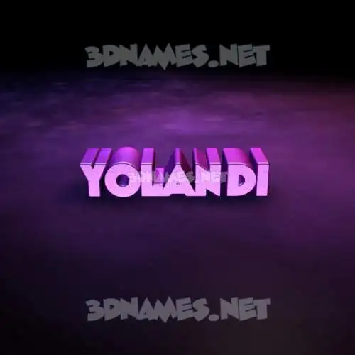yolandi in Big Purple style - 3D name wallpaper