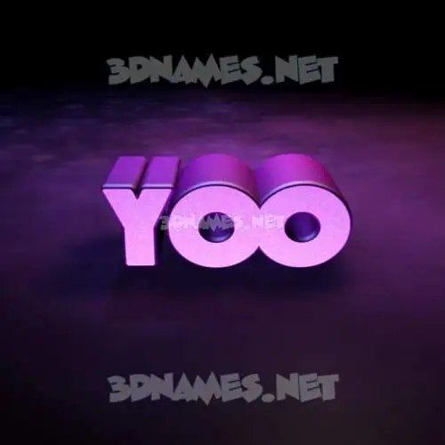 yoo in Big Purple style - 3D name wallpaper yoo in Big Purple style - 3D name wallpaper