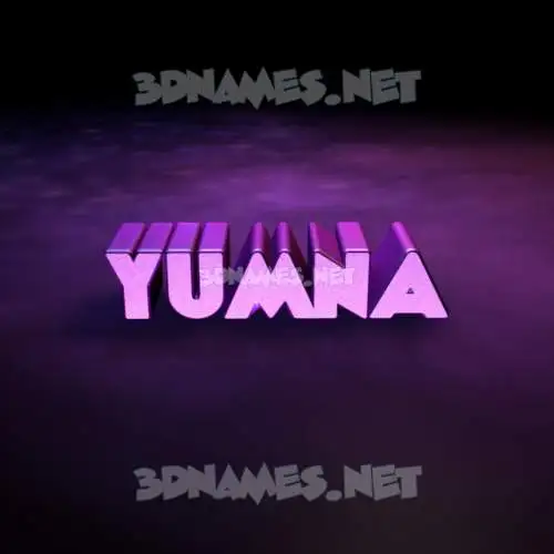 yumna in Big Purple style - 3D name wallpaper