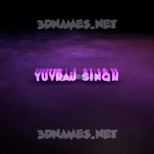 yuvraj singh in Big Purple style - 3D name wallpaper