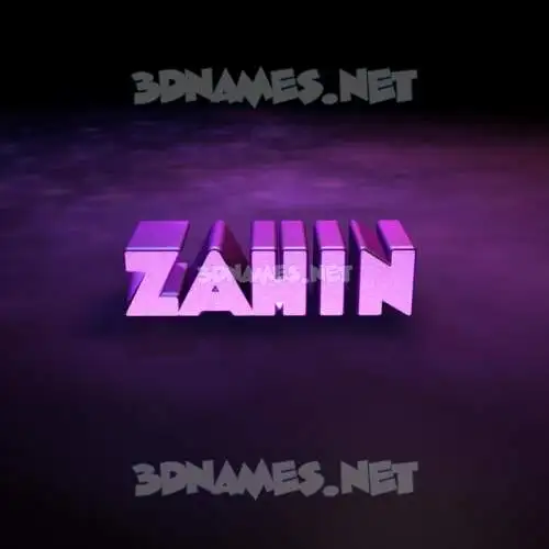 zahin in Big Purple style - 3D name wallpaper