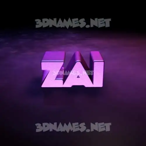 zai in Big Purple style - 3D name wallpaper zai in Big Purple style - 3D name wallpaper